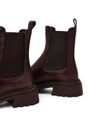 Kadın Kahverengi Kalın Tabanlı Deri Chelsea Bot | Derimod
