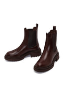 Kadın Kahverengi Kalın Tabanlı Deri Chelsea Bot | Derimod