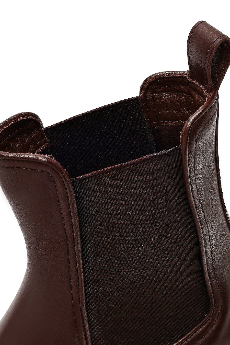 Women's Brown Thick-Soled Leather Chelsea Boot
