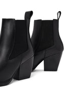 Kadın Siyah Kalın Topuklu Deri Chelsea Bot | Derimod