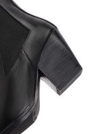 Kadın Siyah Kalın Topuklu Deri Chelsea Bot | Derimod