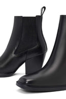 Kadın Siyah Kalın Topuklu Deri Chelsea Bot | Derimod