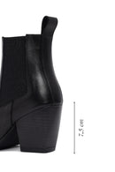 Kadın Siyah Kalın Topuklu Deri Chelsea Bot | Derimod