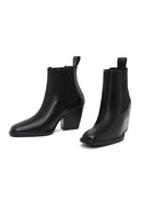 Kadın Siyah Kalın Topuklu Deri Chelsea Bot | Derimod