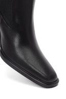 Kadın Siyah Kalın Topuklu Deri Chelsea Bot | Derimod