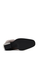 Women's Brown Thick Heeled Leather Boot | Derimod