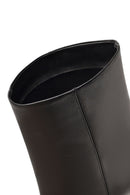 Women's Black Thin Heeled Leather Boot | Derimod