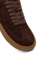 Kadın Kahverengi Süet Deri Sneaker | Derimod