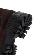 Woman Brown Thick-Soled Suede Leather Chelsea Boots | Derimod