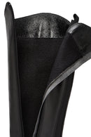 Woman Black Zippered Leather Boot | Derimod