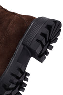 Kadın Kahverengi Kalın Tabanlı Süet Deri Bot | Derimod