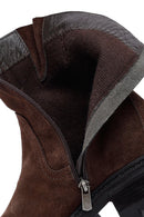 Kadın Kahverengi Kalın Tabanlı Süet Deri Bot | Derimod