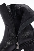 Kadın Siyah Kalın Tabanlı Deri Bot | Derimod