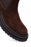 Kadın Kahverengi Kalın Tabanlı Süet Deri Chelsea Bot | Derimod