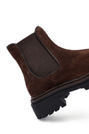 Kadın Kahverengi Kalın Tabanlı Süet Deri Chelsea Bot | Derimod