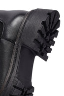 Woman Black Thick Sole Leather Chelsea Boots | Derimod