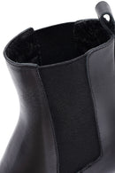 Kadın Siyah Kalın Topuklu Deri Bot | Derimod