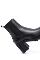 Kadın Siyah Kalın Topuklu Deri Bot | Derimod