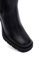 Kadın Siyah Kalın Topuklu Deri Bot | Derimod