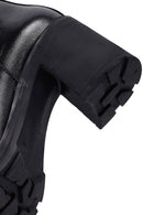 Kadın Siyah Kalın Topuklu Deri Bot | Derimod