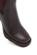 Kadın Kahverengi Kalın Topuklu Deri Bot | Derimod