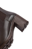 Kadın Kahverengi Kalın Topuklu Deri Bot | Derimod