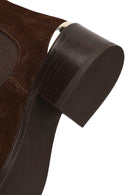 Women's Brown Suede Leather Chelsea Boot | Derimod