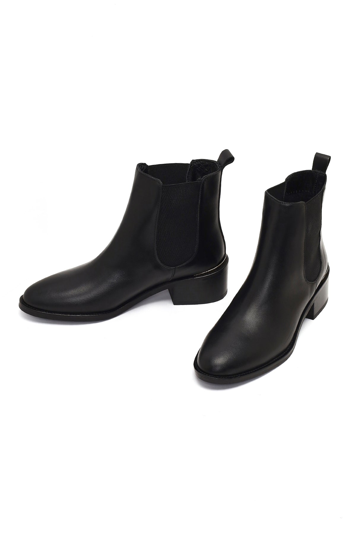 Kadın Siyah Deri Chelsea Bot