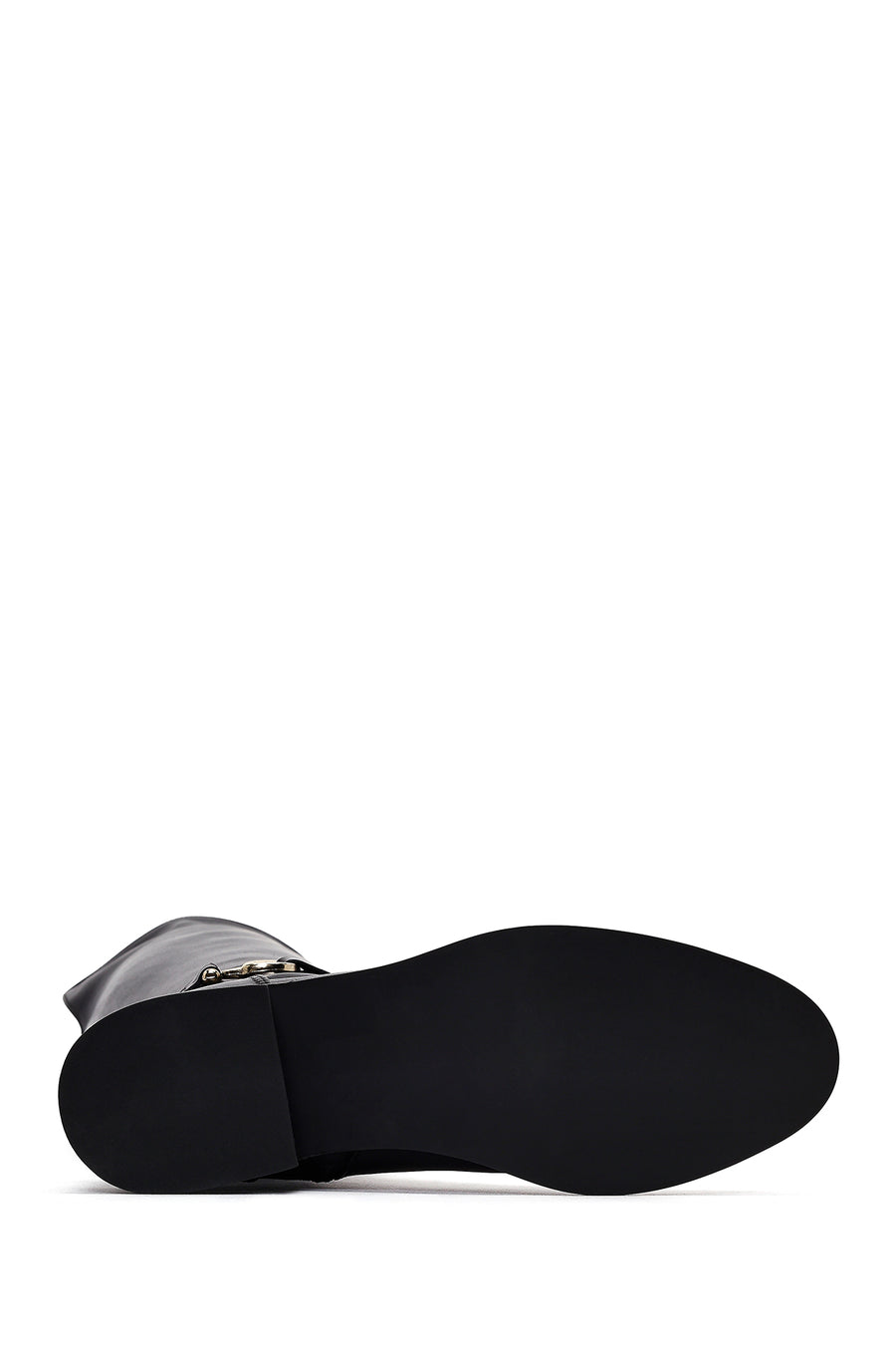 Women's Black Zippered Leather Boots