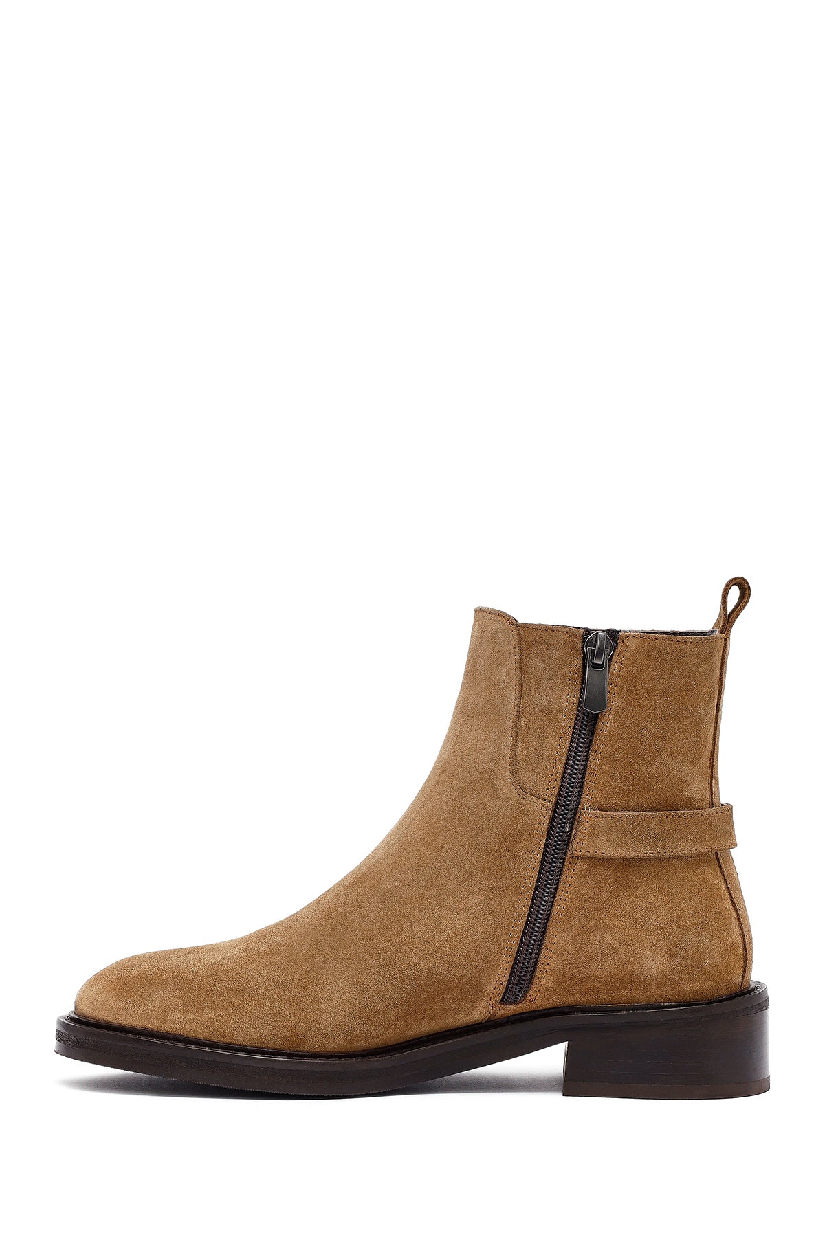 Kadın Vizon Fermuarlı Süet Deri Bot