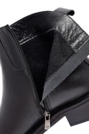 Woman Black Zippered Leather Boat | Derimod