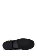 Woman Black Zippered Leather Boat | Derimod