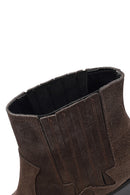 Kadın Antrasit Kalın Topuklu Süet Deri Chelsea Bot | Derimod