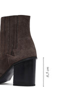 Kadın Antrasit Kalın Topuklu Süet Deri Chelsea Bot | Derimod