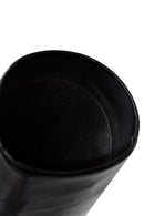 Woman Black Thin High Heels Leather Boot | Derimod