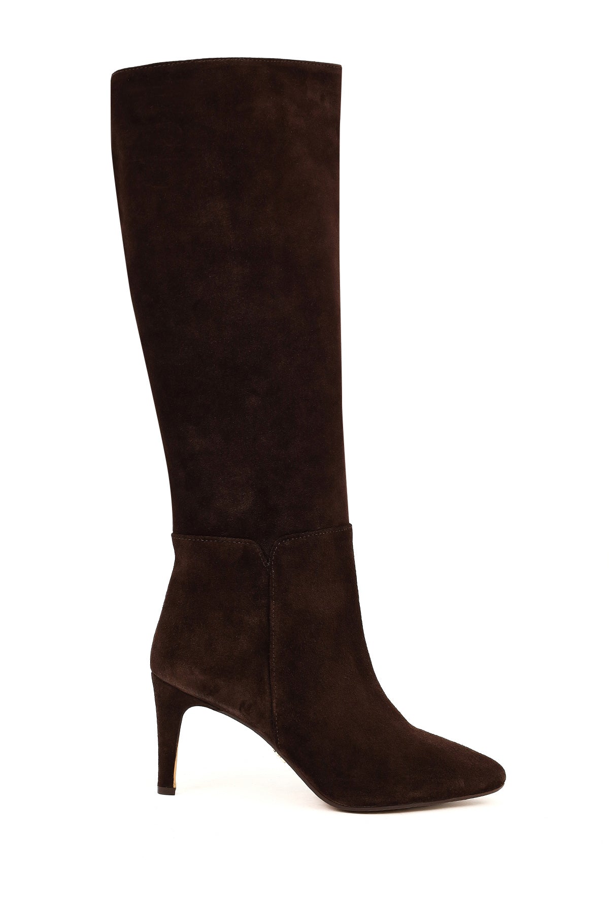 Women's Brown Thin Heeled Suede Leather Boot 25WFD161410 | Derimod