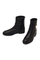 Kadın Siyah Fermuarlı Deri Bot | Derimod