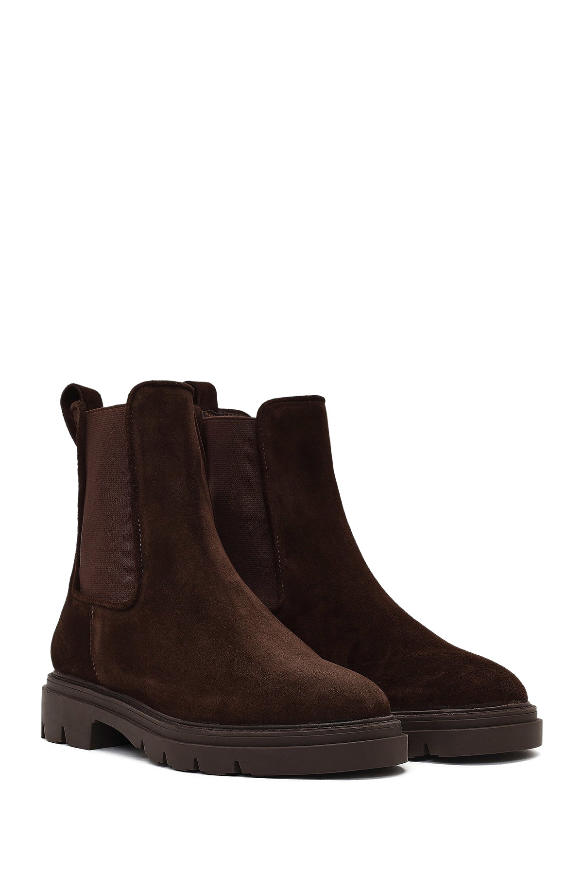 Kadın Kahverengi Süet Deri Chelsea Bot