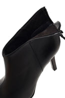 Kadın Siyah Arkadan Fermuarlı Yüksek İnce Topuklu Deri Bot | Derimod