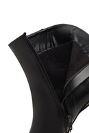 Kadın Siyah Fermuarlı Yüksek İnce Topuklu Deri Bot | Derimod