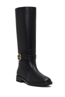 Kadın Siyah Toka Detaylı Deri Çizme | Derimod