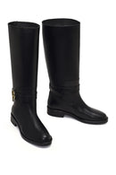 Kadın Siyah Toka Detaylı Deri Çizme | Derimod