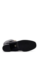 Kadın Siyah Kalın Topuklu Deri Çizme | Derimod