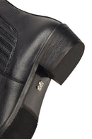 Women's Black Leather Chelsea Boot | Derimod