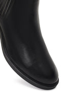 Women's Black Leather Chelsea Boot | Derimod