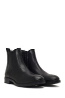 Women's Black Leather Chelsea Boot | Derimod