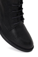 Kadın Siyah Bağcıklı Fermuarlı Deri Bot | Derimod