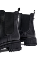 Kadın Siyah Kalın Tabanlı Deri Chelsea Bot | Derimod