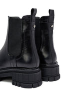 Kadın Siyah Kalın Tabanlı Deri Chelsea Bot | Derimod