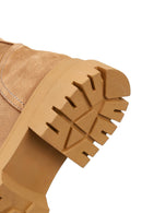 Kadın Camel Fermuarlı Kalın Tabanlı Nubuk Deri Postal Bot | Derimod